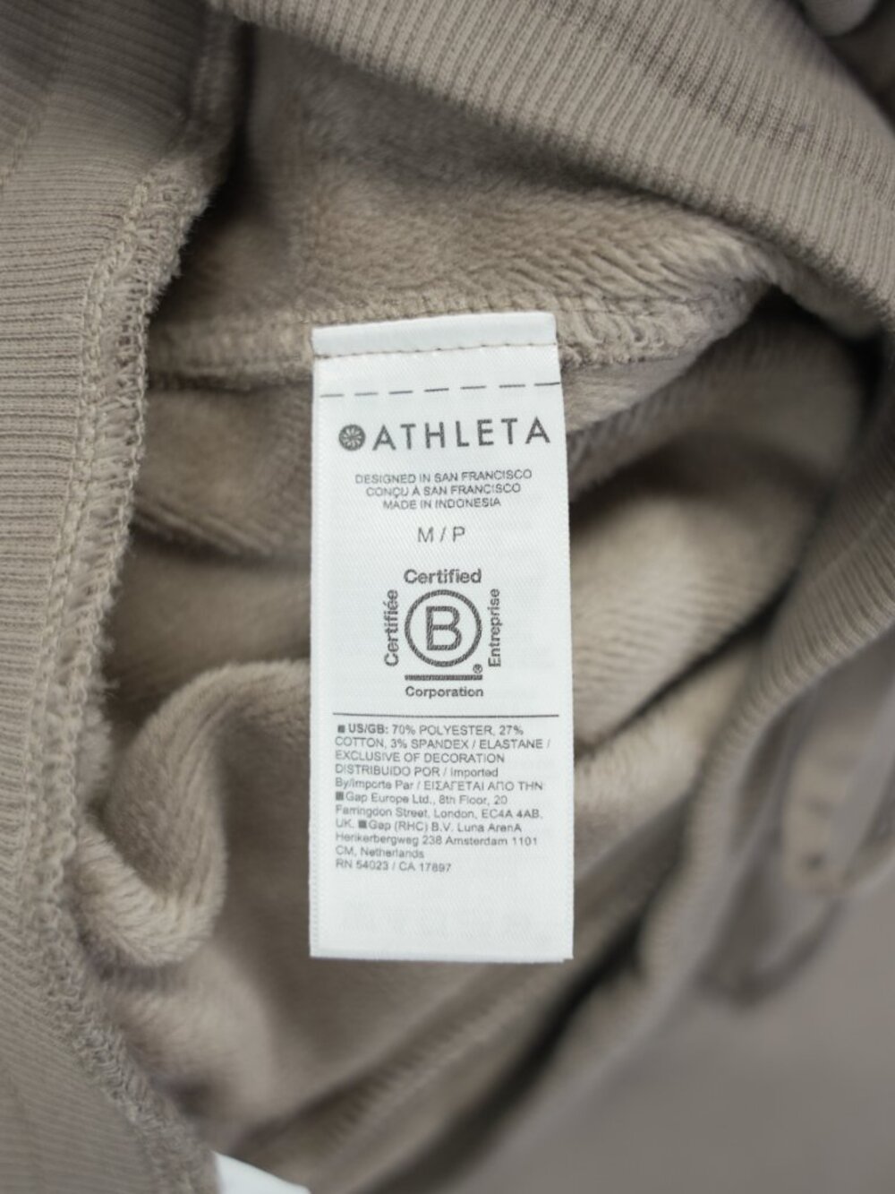 Athleta Cozy Karma High Rise Zip Ankle Pants Size Medium Beige Weekend - Picture 11 of 12